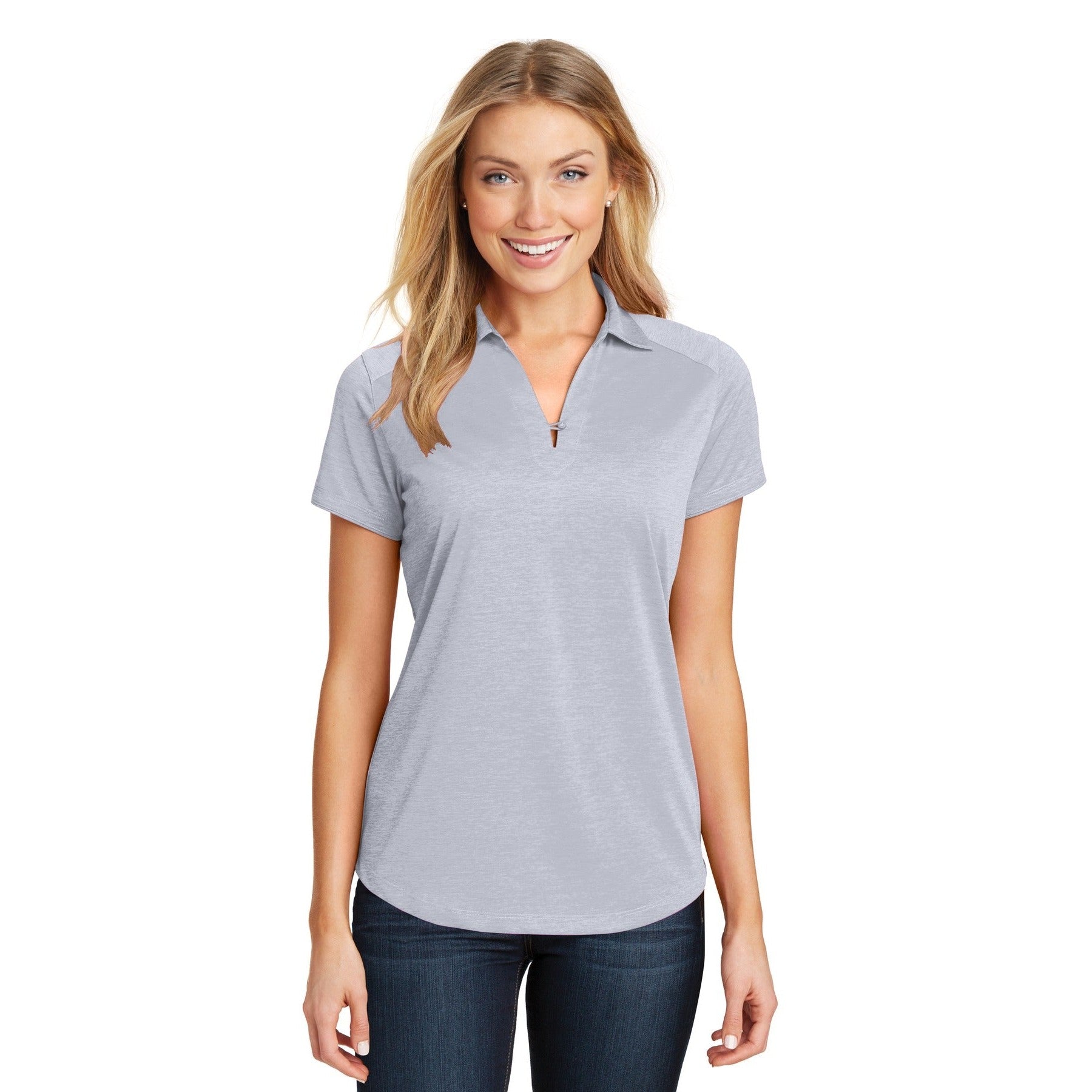 Port Authority-Port Authority® Women's Digi Heather Performance Polo. L574-MedTech-3